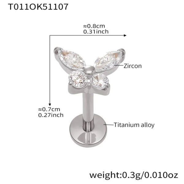 picture_02218b13-d4c4-4f95-8c03-86b2107f8b9d(2) Satan's Child Piercing Mermaid Lip Stud Titanium Alloy Stud Sweet Cool Hot Girl Piercing Titanium Alloy Zircon Lip Ring Titanium Alloy Jewelry