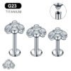 Titanium Bee F136 Nasal Ear Lip Studs Implant Grade G23 Titanium Alloy Body Piercing Jewelry Ear Bone Studs Polished Finish