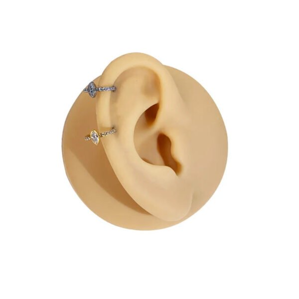 F126 Titanium Alloy, 8/10mm, 1.2mm Diameter, Piercing, Nose Ring, Ear, Clicker, Geometric, Zirconia.