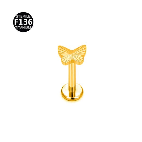 F136 Titanium Alloy, Butterfly, Knot, Heart Leaf, Star, Ear Cartridge, Lip, Stud, Vertical Labret, Geometric, Body Piercing Jewellery.
