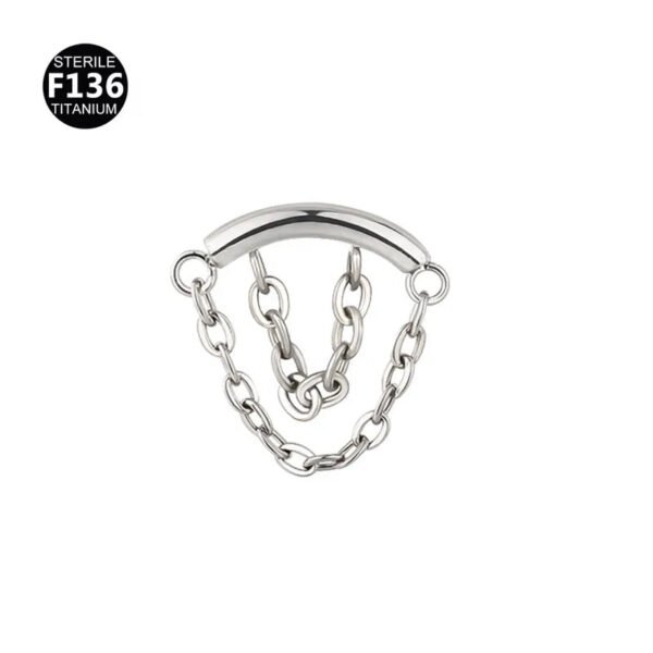 F136 Titanium, Alloy, Hidden Helix, Chain, Pendant, 0.9, Piercing Jewellery, Ear Cartridge, Stud, Lip, Vertical Labret, Flat Back, Drop, Earring, Unisex, Flower, Triangle.