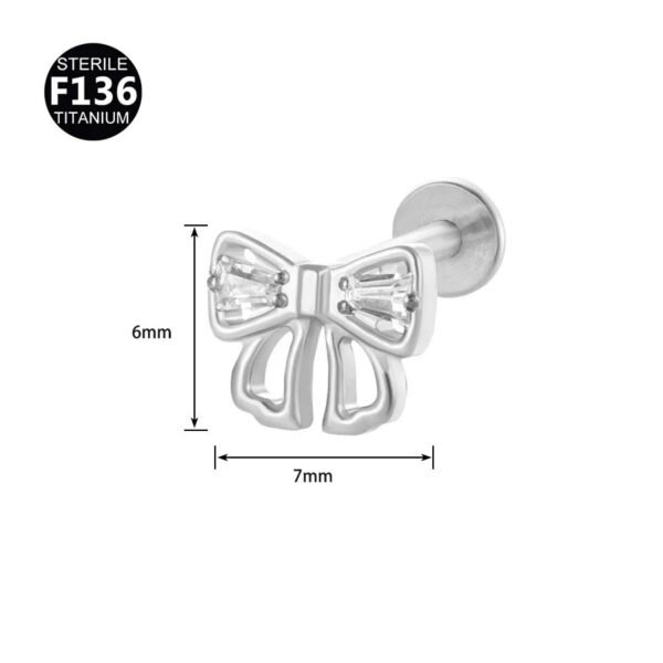 Fresh Titanium Alloy Piercing Jewelry Star Moon Butterfly Geometric Pattern Fashionable Unisex Lip Stud Ear Bone Stud