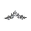 G23 Titanium, Ear, Stud, Set With Zirconia, Piercing, Jewellery, Inner Thread, Lip, Cartilage, Helix, Flat, Tiara, Dainty, Elegant