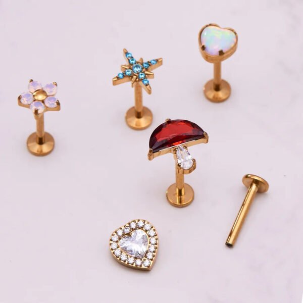 picture_13b748d0-e0a2-4636-b5a3-300936fe8e61(2) Satan's Child Piercing Mermaid Lip Stud Titanium Alloy Stud Sweet Cool Hot Girl Piercing Titanium Alloy Zircon Lip Ring Titanium Alloy Jewelry