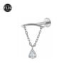 F136 Titanium, Alloy, Hidden Helix, Chain, Pendant, 0.9, Piercing Jewellery, Ear Cartridge, Stud, Lip, Vertical Labret, Flat Back, Drop, Earring, Unisex, Flower, Triangle.