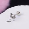 picture_14c46223-e501-4b19-85fe-8e611bf9efe5(2) G23 Titanium Snake-Shape Butterfly Earrings Fashionable Retro Polished Steel Color Lip Studs Unisex Simple Design Ear Jewelry