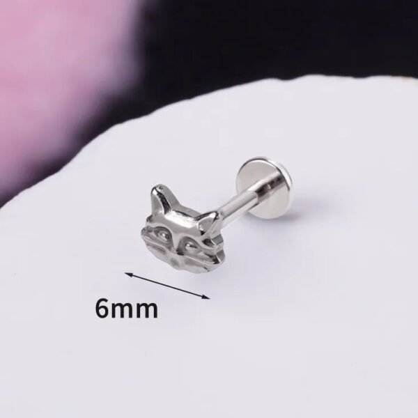 picture_14c46223-e501-4b19-85fe-8e611bf9efe5(2) G23 Titanium Snake-Shape Butterfly Earrings Fashionable Retro Polished Steel Color Lip Studs Unisex Simple Design Ear Jewelry