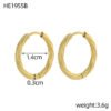 Versatile Fashion Exquisite Simple Daily Light Luxury Niche High-End Plain Hoop Titanium Steel Vacuum Electroplated Earrings
