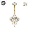 Titanium Metal Scorpion Bat Belly Button Piercing Belly Button Ring Zircon Cherry Multiple Horse Eye Flower Inner Tooth Belly Button Stud Body Piercing Jewelry Accessories