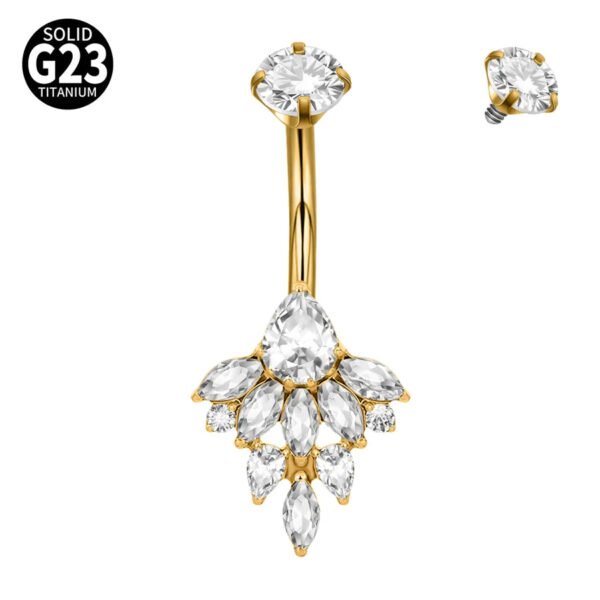 Titanium Metal Scorpion Bat Belly Button Piercing Belly Button Ring Zircon Cherry Multiple Horse Eye Flower Inner Tooth Belly Button Stud Body Piercing Jewelry Accessories