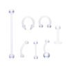 Hypoallergenic, Acrylic, Invisible, Lip, Ring, Belly Button, Navel, Tongue, Stud, Bar, Soft Rod, Horse Shoe, Ring, Eyebrow, Save, Piercing, Pregnancy, MRI scan.