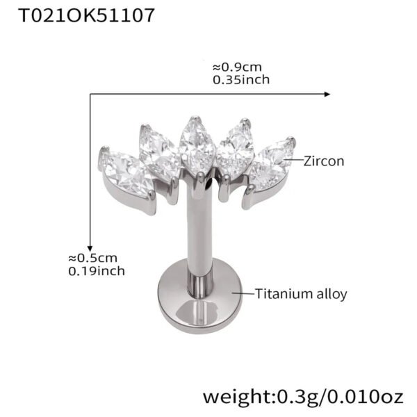 picture_1803ff58-2902-4bdc-8d86-89120ce25530(2) Satan's Child Piercing Mermaid Lip Stud Titanium Alloy Stud Sweet Cool Hot Girl Piercing Titanium Alloy Zircon Lip Ring Titanium Alloy Jewelry