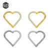 G23 Titanium, Heart Shaped, Ear, Nose Ring, Seamless, Body Piercing, Cartilage, Helix, Dainty, Cute, Left, or Right.