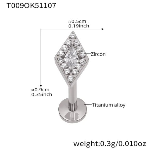 picture_18929db3-7f22-4445-a44d-4dabb88a672b(2) Satan's Child Piercing Mermaid Lip Stud Titanium Alloy Stud Sweet Cool Hot Girl Piercing Titanium Alloy Zircon Lip Ring Titanium Alloy Jewelry