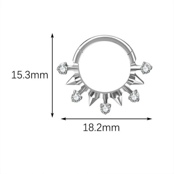 picture_1941e97d-abce-4a55-8807-8018f5989f19(2) Titanium Alloy G23 Nose Ring Jewelry Women's Body Piercing Zircon Earrings Hoops Fashionable Unisex
