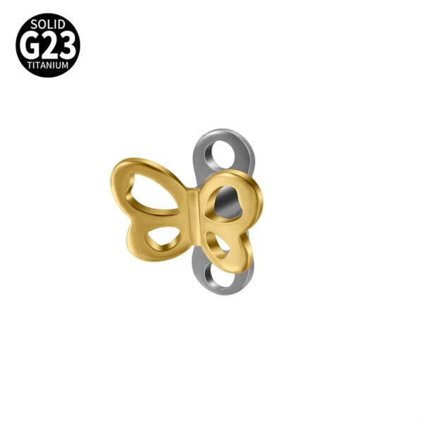 G23 Titanium Alloy Butterfly Skull Heart Piercing Studs Under-Skin Jewelry Skin Animal Snake Dolphin Bone Studs