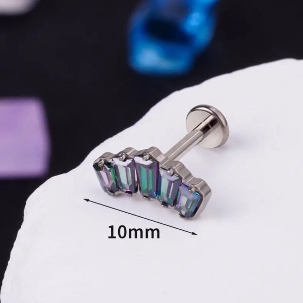 picture_1a684b49-98b6-47c3-ac80-95fcff978321(2) G23 Titanium Snake-Shape Butterfly Earrings Fashionable Retro Polished Steel Color Lip Studs Unisex Simple Design Ear Jewelry