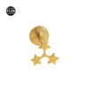 F136 Titanium Anchor Pendant Internal Thread Lip Stud Moon Maple Leaf Smiley Face Pendant Zircon Earring Lip Ring 0.9 Thread