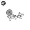 G23 Titanium, Alloy, Flat Back, Piercing Jewellery, Earring, Cherry, Blossom, Butterfly, Elegant Cute Classic, Lip, Stud, Ear Cartridge, Internal Thread