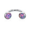 G23 Titanium Lip Studs 16G Internal Thread C-Shape, Nose Ring, Opal, Eyebrow Piercing, Ear Cartridge