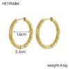 Versatile Fashion Exquisite Simple Daily Light Luxury Niche High-End Plain Hoop Titanium Steel Vacuum Electroplated Earrings