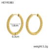 Versatile Fashion Exquisite Simple Daily Light Luxury Niche High-End Plain Hoop Titanium Steel Vacuum Electroplated Earrings