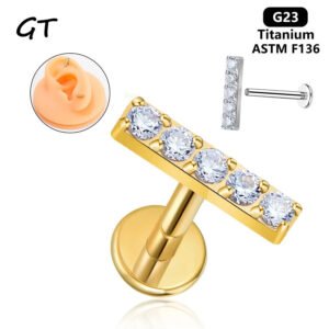 Titanium Alloy Lip Ring Earrings Internal Thread G23 Piercing Jewelry Women's Design Sense Style