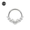 Titanium Alloy F136 Nose Ring Ear Cuff Piercing Jewelry Golden Butterfly Wings Crown Design Sparkling Unisex Geometric Pattern