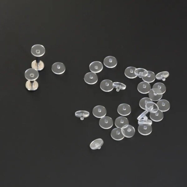 Transparent Acrylic Lip Studs Invisible Piercing Accessories Student Suitable Ear Bone Studs Geometric Pattern Simple Style