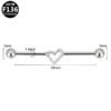 Fashionable Heart/Butterfly F136 Piercing Ear Bridge Trendy Titanium Alloy Male Female Universal Ear Studs