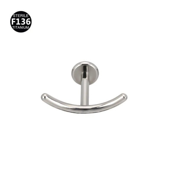F136 Titanium Anchor Pendant Internal Thread Lip Stud Moon Maple Leaf Smiley Face Pendant Zircon Earring Lip Ring 0.9 Thread