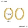 Versatile Fashion Exquisite Simple Daily Light Luxury Niche High-End Plain Hoop Titanium Steel Vacuum Electroplated Earrings