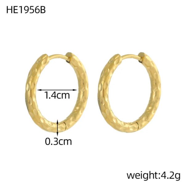 Versatile Fashion Exquisite Simple Daily Light Luxury Niche High-End Plain Hoop Titanium Steel Vacuum Electroplated Earrings