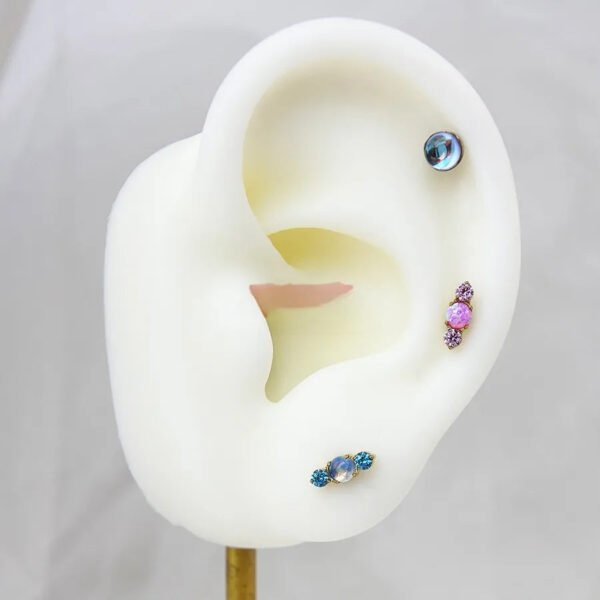 picture_27afe331-b9c7-4e79-9688-c3672cd22761(2) Titanium Alloy G23 Ear Studs Lip Rings Body Piercing Jewelry Aurora Jelly Candy Style Unisex Fashion Jewelry Ear Bone Studs