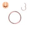 F136 Titanium Alloy Basic Style Hoop Nose Ring Jewelry Piercing Accessory Round Shape Fashionable Unisex Decorative Body Ornament