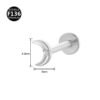 Fresh Titanium Alloy Piercing Jewelry Star Moon Butterfly Geometric Pattern Fashionable Unisex Lip Stud Ear Bone Stud