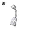 G23 Titanium, Inner, Tooth, Bend, Barbell, Navel, Bar, Colourful, Rhinestone, Belly Button, Waterdrop, Simple, Classic, Elegant.