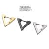 Hand Polished Stainless Steel Titanium Quadrilateral Rhombus Triangle Ear Studs Unisex Geometric Wedding Piercing Jewelry