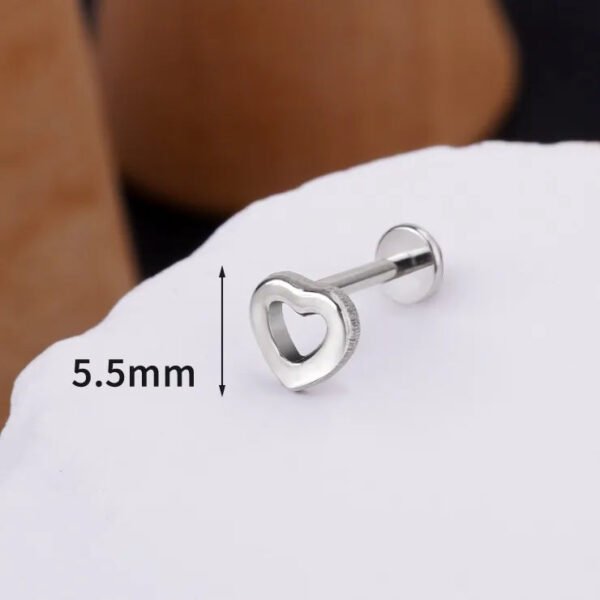 picture_2cac574e-8b2d-4ca4-ba7b-d1fca228ce2d(2) G23 Titanium Snake-Shape Butterfly Earrings Fashionable Retro Polished Steel Color Lip Studs Unisex Simple Design Ear Jewelry