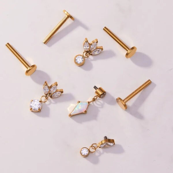 picture_2d11ac96-3222-4f25-8d51-e286dfe1c426(2) Satan's Child Piercing Mermaid Lip Stud Titanium Alloy Stud Sweet Cool Hot Girl Piercing Titanium Alloy Zircon Lip Ring Titanium Alloy Jewelry