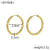 Versatile Fashion Exquisite Simple Daily Light Luxury Niche High-End Plain Hoop Titanium Steel Vacuum Electroplated Earrings