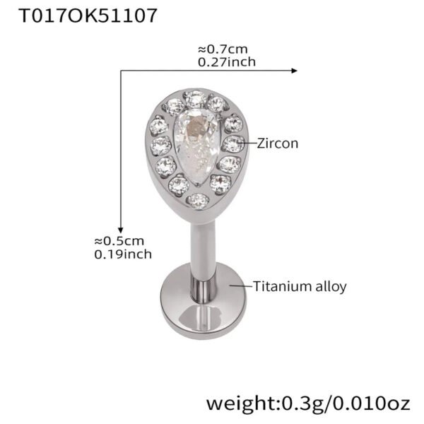 picture_2d94098e-6302-4435-b53f-693d1b8ffc68(2) Satan's Child Piercing Mermaid Lip Stud Titanium Alloy Stud Sweet Cool Hot Girl Piercing Titanium Alloy Zircon Lip Ring Titanium Alloy Jewelry