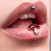 picture_2db6c567-3461-45fc-8201-5d6a12460a9b(2) Satan's Child Piercing Mermaid Lip Stud Titanium Alloy Stud Sweet Cool Hot Girl Piercing Titanium Alloy Zircon Lip Ring Titanium Alloy Jewelry