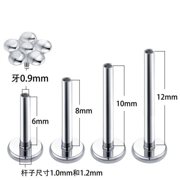 Titanium Alloy F136 Cat Claw Lip Studs Floral Implant Grade Human Piercing Jewelry Polished Finish Anniversary Birthday Party Festive