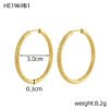Versatile Fashion High-End Simple Everyday Versatile Light Luxury Metallic Titanium Steel Vacuum Electroplated (Furnace) Star Heart-Shaped Earrings