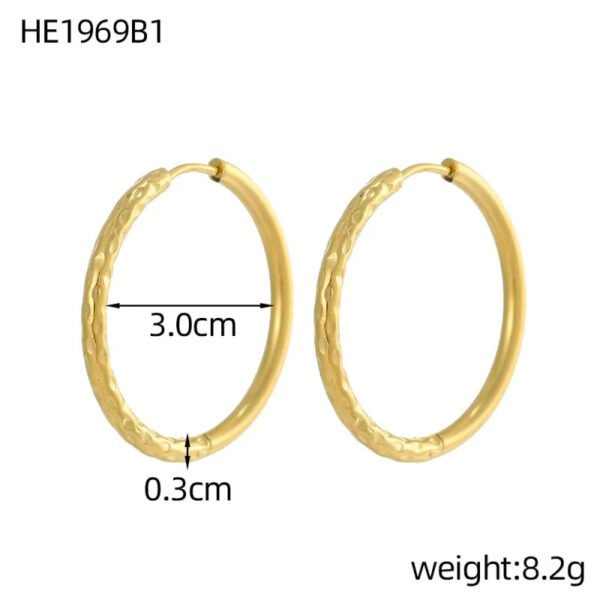 Versatile Fashion High-End Simple Everyday Versatile Light Luxury Metallic Titanium Steel Vacuum Electroplated (Furnace) Star Heart-Shaped Earrings