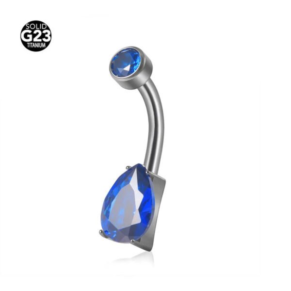 G23 Titanium, Inner, Tooth, Bend, Barbell, Navel, Bar, Colourful, Rhinestone, Belly Button, Waterdrop, Simple, Classic, Elegant.