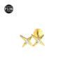 Titanium Ear Bone Studs Lip Studs Twin Star Cross Set Diamond Ear Bone Studs 1.2mm Shaft Body Piercing Jewelry