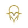 F136 Titanium Barbed Heart Shaped Nose Ring Ear Bone Stud Lip Stud Punk Style Body Piercing Jewelry