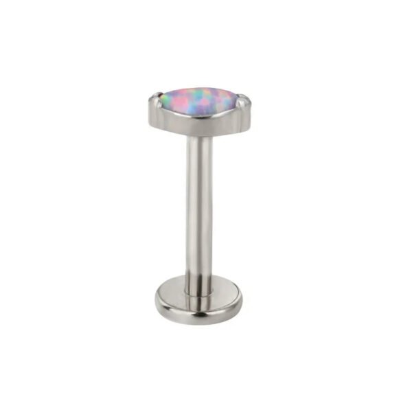 G23 Titanium Horse Ear, Cartridge, Lip, Stud, Geometric, Dainty, Zirconia, Colourful, Simple, Elegant, Vertical Labret, Internal Screw,